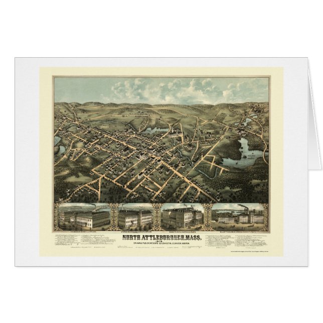Attleboro del norte, mapa panorámico de las MAMÁES (Anverso (Horizontal))