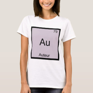 Au - Autor Camiseta divertida del símbolo del elem