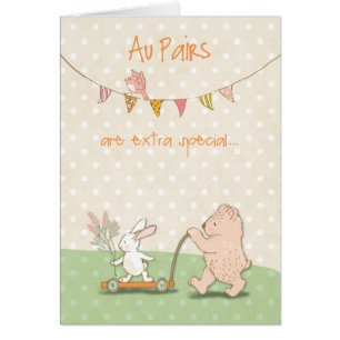 Au Pair gracias oso y conejo