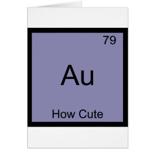 Au - Qué Química Lindo Símbolo de Elemento Diverti