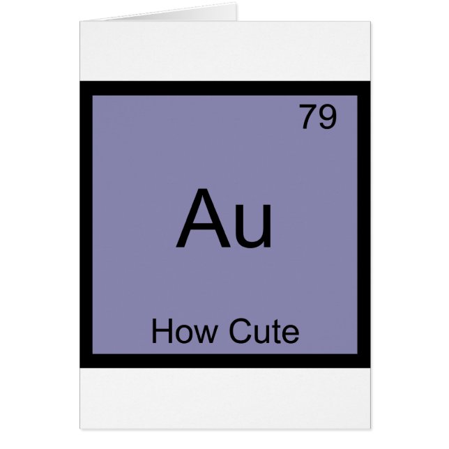 Au - Qué Química Lindo Símbolo de Elemento Diverti (Frente)