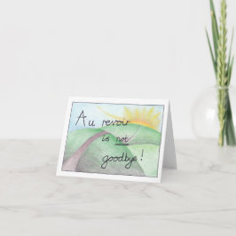 Au revoir tarjeta de despedida para salir