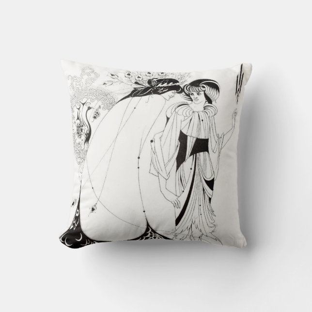 Aubrey Beardsley la almohada de la falda del pavo (Anverso)