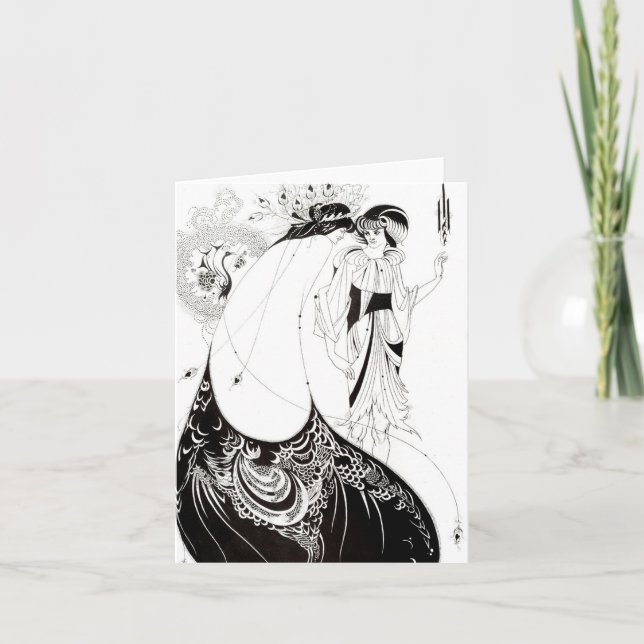 Aubrey Beardsley La Tarjeta De Nota De Falda De Pe (Anverso)
