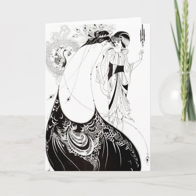 Aubrey Beardsley, La Tarjeta De Saludo De La Falda (Anverso)