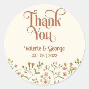 Audaces tonos de tierra retro Gracias Pegatina d