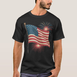 Audaz águila patriótica 4 de julio camiseta