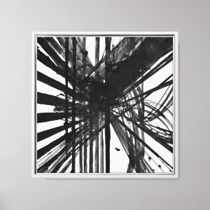 Audaz arte de tinta negro y blanco abstracto