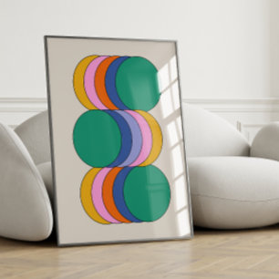 Audaz Arte Geométrico Único Retro Estético