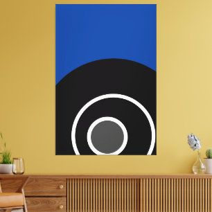 Audaz arte moderno real azul negro blanco concentr