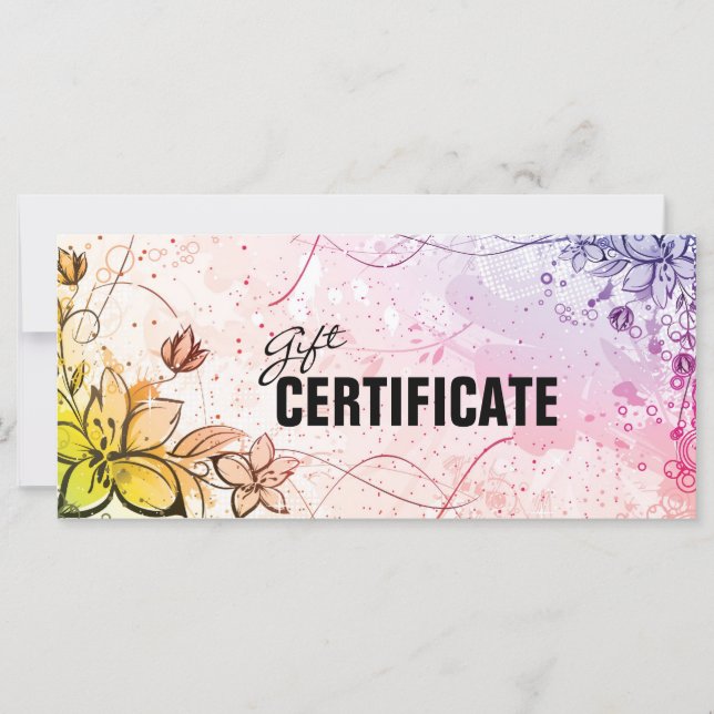 Audaz Bright Fun Tropical Flowe Tarjeta Regalo Arc (Anverso)
