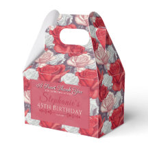 Audaz Caja De Favor De Cumpleaños De Rosa Para Chi