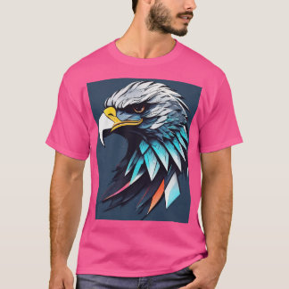 Audaz camiseta rosa con águila vibrante