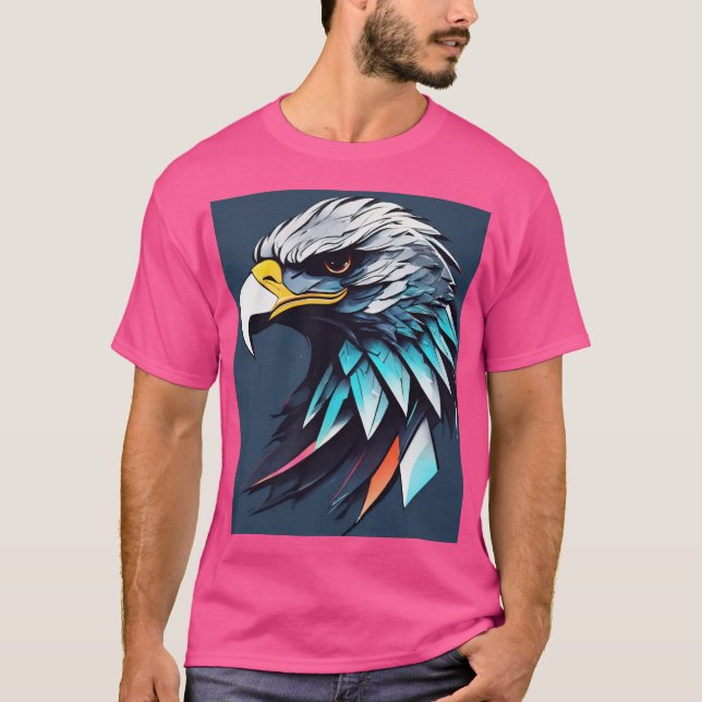 Audaz camiseta rosa con águila vibrante (Anverso)