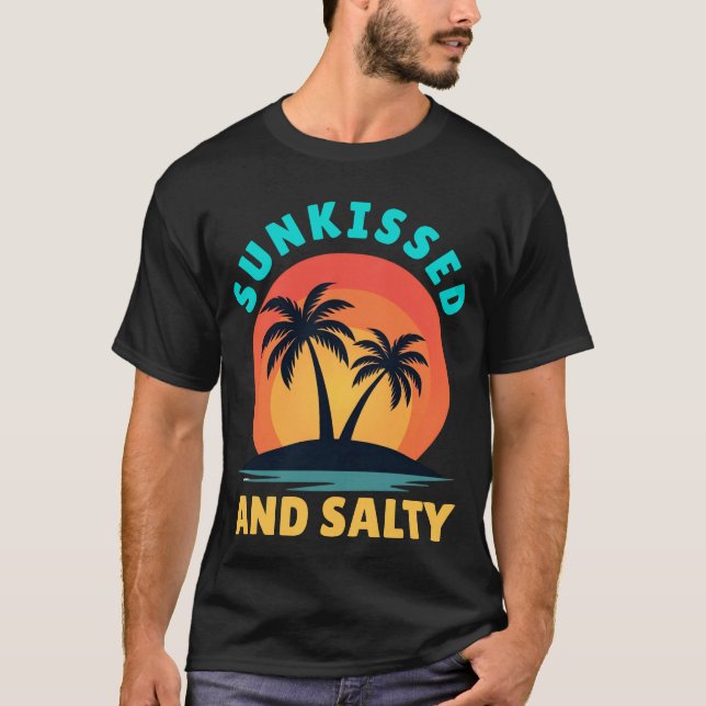 Audaz Camiseta Tropical De Verano De Sol - Árbol D (Anverso)