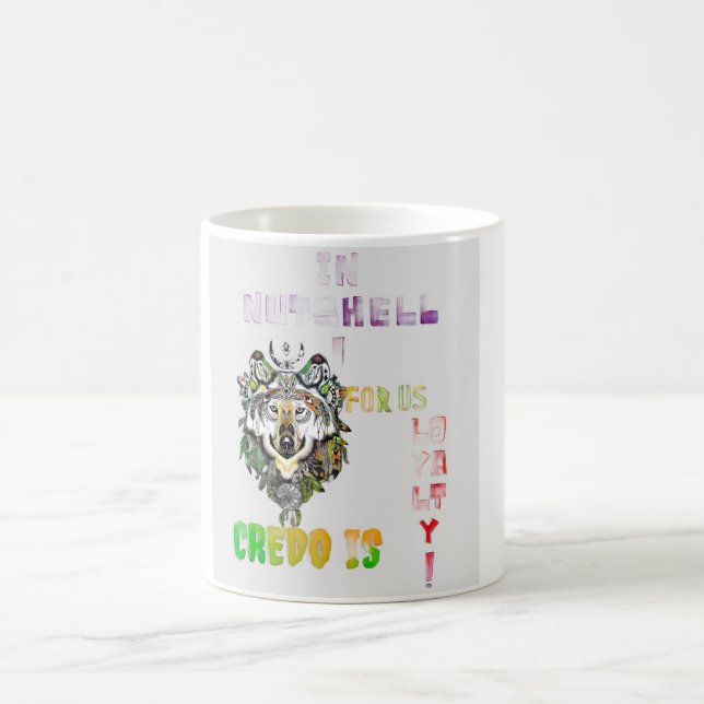 Audaz Copa de Café de Diseño Lobo. Regalos de los  (Centro)