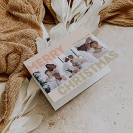 Audaz Coral Moderno Feliz Navidad Doblado 3 Foto