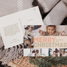 Audaz Coral Moderno Feliz Navidad Seis Fotos