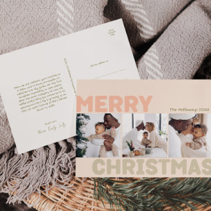 Audaz Coral Moderno Feliz Navidad Tres Fotografía