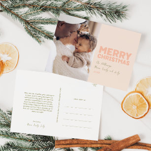 Audaz Coral Moderno Feliz Navidad Una Foto