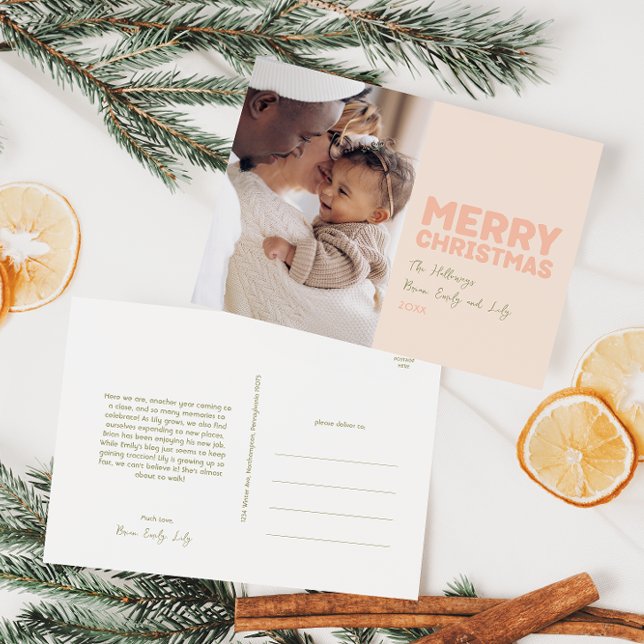 Audaz Coral Moderno Feliz Navidad Una Foto (Subido por el creador)