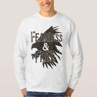 Audaz diseño de camisetas "sin miedo y gratis" - E