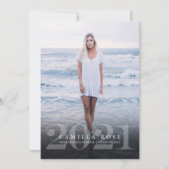 Audaz Elegance 2021 Graduación Foto Invitación (Anverso)