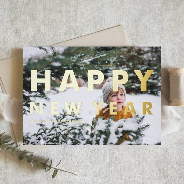 Audaz fotografía de tipografía moderna Feliz Año N (Subido por el creador)