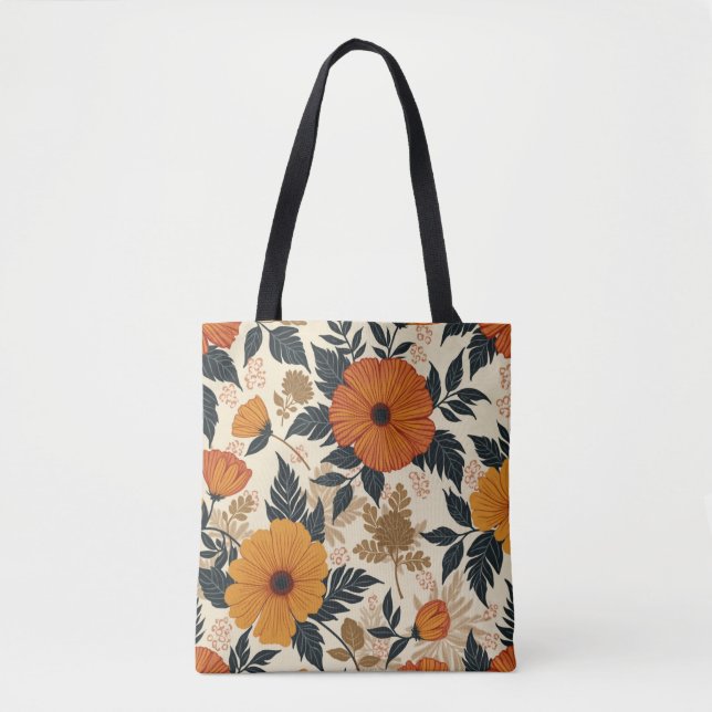 Audaz Geometría Floral Bolsa De Tote (Anverso)