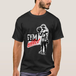 Audaz Gym Addict Silhouette Halterofilia Camiseta