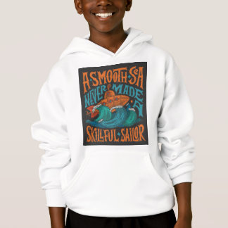 Audaz Hoodie Gráfica - Blanco, Olas de Hoodie para
