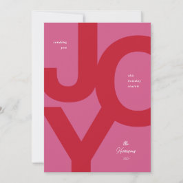 Audaz Joy Pink & Red Fun Tarjeta de vacaciones no