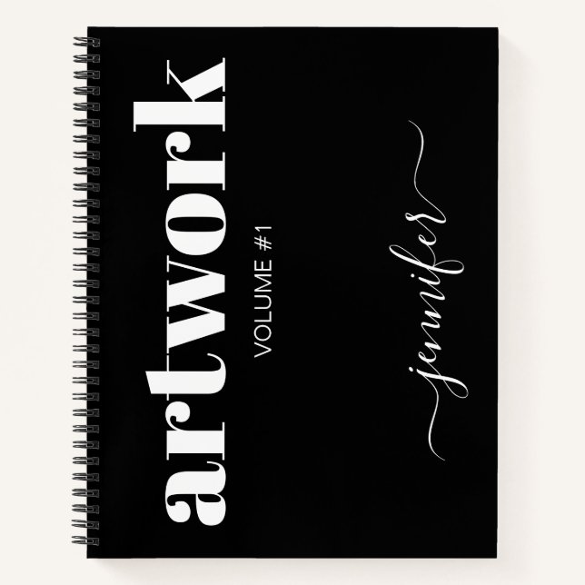 Audaz libro de texto personalizado en blanco negro (Anverso)
