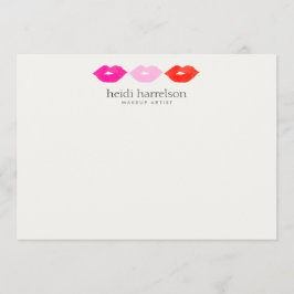 Audaz Lips Trio Watercolor Beauty Tarjeta de nota