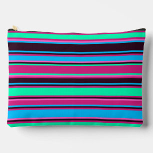 Audaz Magenta, Aqua y bolsa con rayas azules