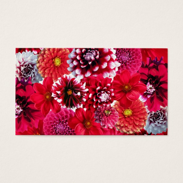 Audaz Magenta Rosa Dahlia Flores Collage Floral (Frente)