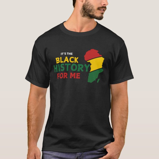 Audaz Mes de la Historia Negra Camiseta para hombr (Anverso)