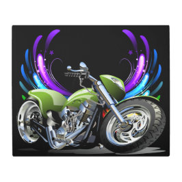 Audaz moto y alas arte Metalizado