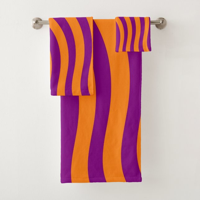 Audaz Naranja Purple Zebra Stripe Vibrante Minimal (In situ)
