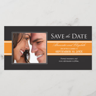 Audaz Naranja Stripe Save the Date Anuncio