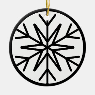 Audaz Ornamento de vacaciones de copos de nieve en