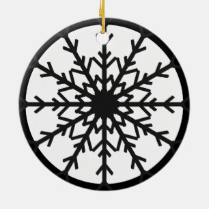 Audaz Ornamento de vacaciones de copos de nieve en