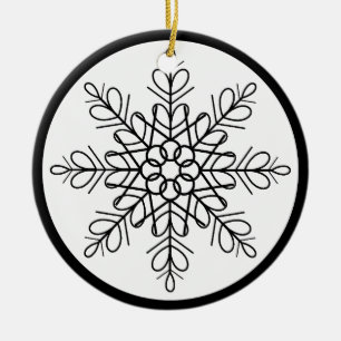 Audaz Ornamento de vacaciones de copos de nieve en