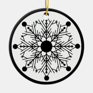 Audaz Ornamento de vacaciones de copos de nieve en