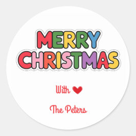 Audaz pegatina moderna de navidad