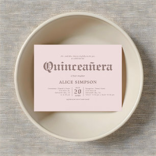 Audaz postal elegante Quinceanera