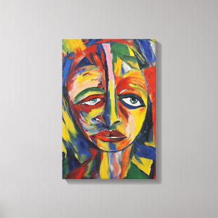 Audaz retrato expresionista arte emocional abstrac