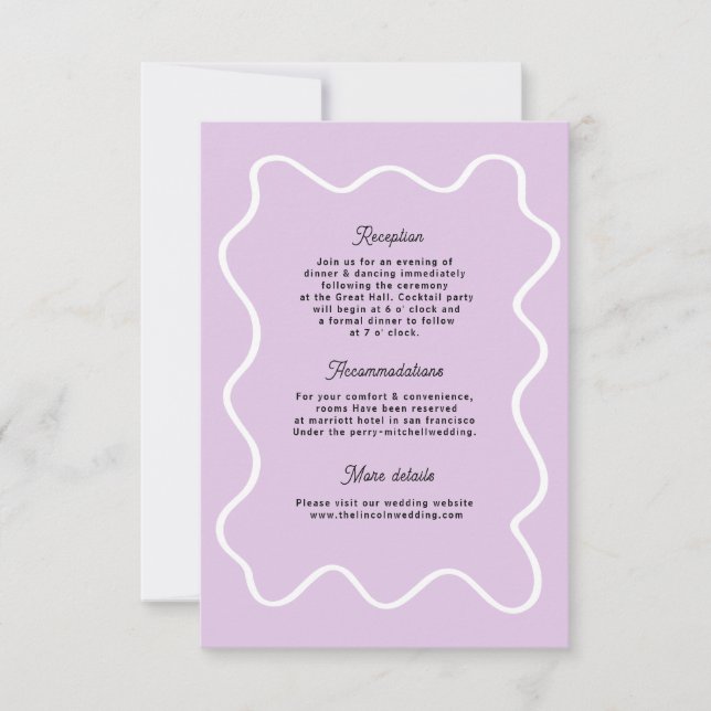 Audaz Retro Funky Moderno Boda Tarjeta de gabinete (Anverso)