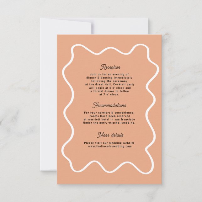 Audaz Retro Funky Moderno Boda Tarjeta de gabinete (Anverso)