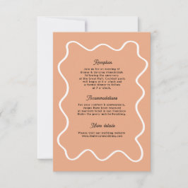 Audaz Retro Funky Moderno Boda Tarjeta de gabinete